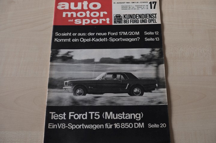 Deckblatt Auto Motor und Sport (17/1964)